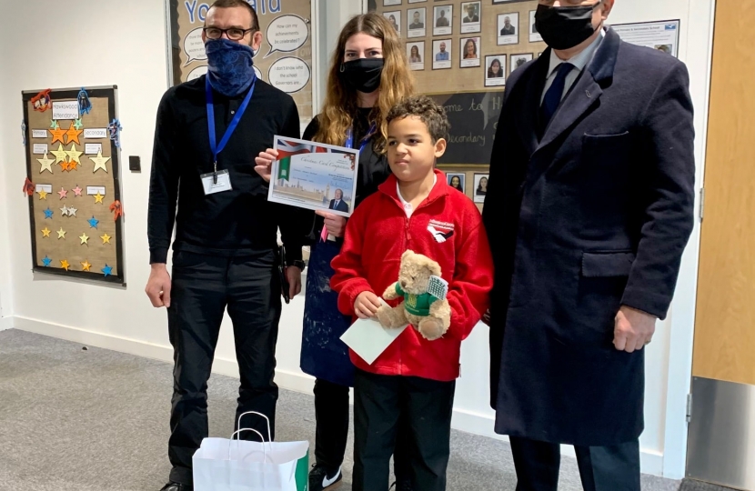 Local schoolchildren win Christmas card competition for Iain Duncan Smith MP for Chingford & Woodford Green