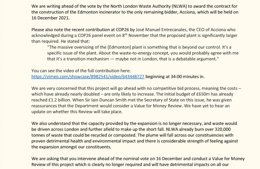 Call for Value for Money Review of the Edmonton Incinerator