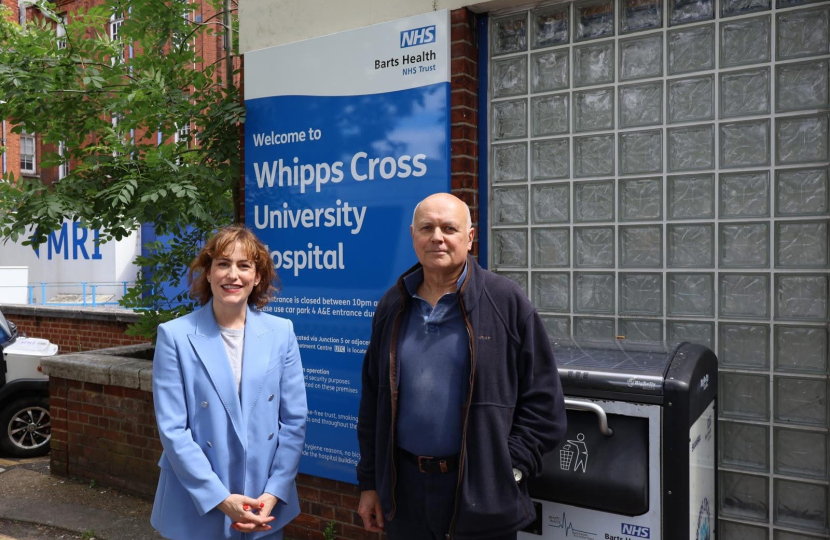 IDS and Victoria Atkins MP at Whipps Cross Hospital
