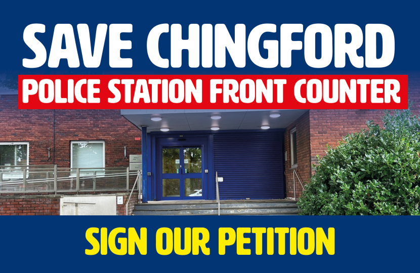 Save Chingford Police Station's Front Desk IDS Graphic