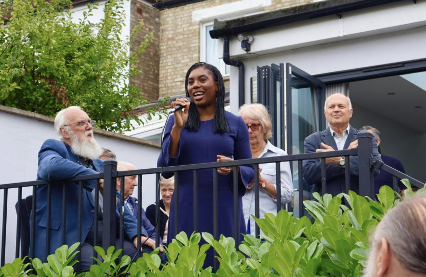 Kemi Badenoch at the Chingford Green Summer BBQ