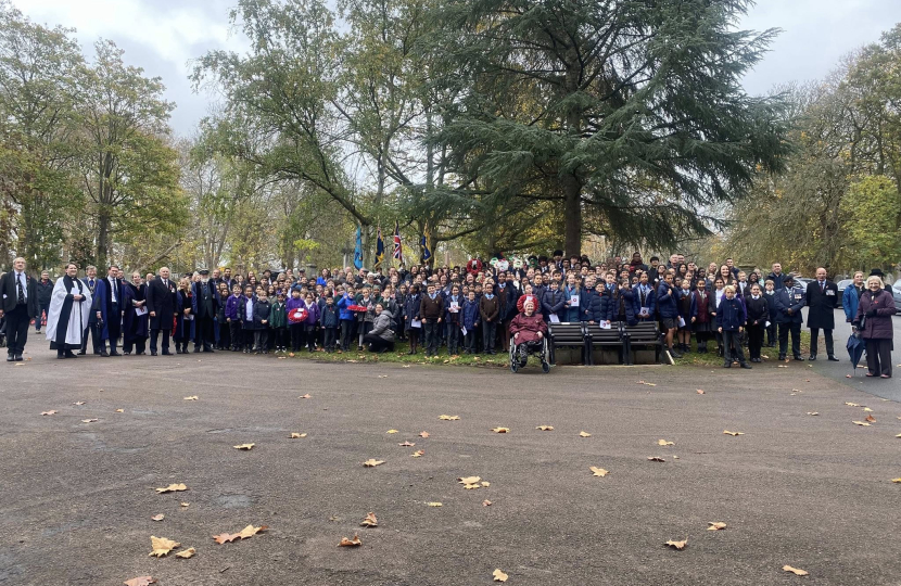 Remembrance Service and laying of the flowers at Chingford Mount Cemetery