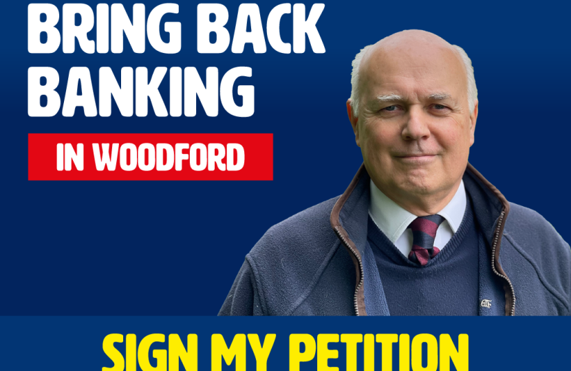 Bring Back Banking in Woodford Graphic