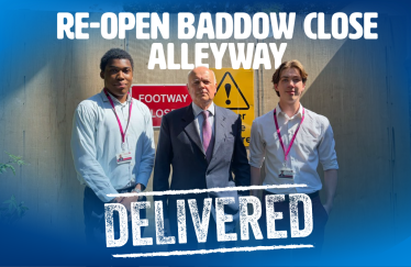 Baddow Close alleyway Graphic 1