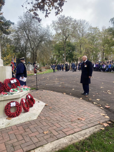 Remembrance Service and laying of the flowers at Chingford Mount Cemetery